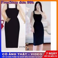 Đầm body đen tay phối ren ngọc