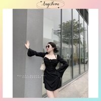 ĐẦM BODY ĐEN TD NHÚN RÚT KHOÉT EO ANGI HOME