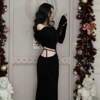 ĐẦM BODY ĐEN TRỄ VAI KHOÉT EO MỘT BÊN (l1 chuẩn)