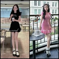 Đầm Body Đính Đá Dáng Đuôi Cá - Váy Ôm Body Chất Liệu Thun Co Giãn 4 Chiều Mềm Mại - Hàng mới về