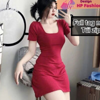 ĐẦM BODY ĐỎ TAY NGẮN