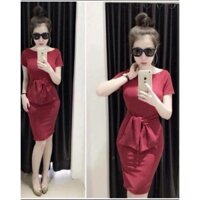 Đầm body đỏ thắt nơ