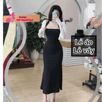 Đầm body đuôi cá choàng cổ yếm ôm body HP FASHIONTREND váy nữ kiểu tôn dáng sáng chảnh hàn quốc VD274 MỚI - Hàng mới về