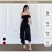 Đầm Body Hai Dây Dự Tiệc Trễ Vai Nhún Eo Kết Hoa Sang Trọng BBSTORE'S - D3713