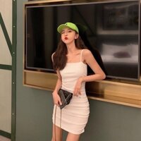 ĐẦM BODY HAI DÂY XUONG XUONG NHUN HAI BEN XANH PC QC