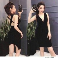 Đầm body hở lưng chéo dây sexy
