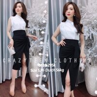 đầm body hở vai  chất thun cát hàn cực đẹp LD2019