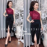 đầm body hở vai  chất thun cát hàn cực đẹp LD2019