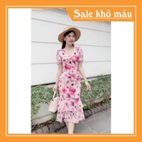 Đầm body hoa hồng đuôi cá V1542 [GIÁ SIÊU RẺ] - Đầm body hoa hồng đuôi cá, Dễ Thương Xinh Xắn ❤️NMC SHOP❤️
