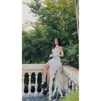 Đầm Body Hoa Hồng tua rua Ashley