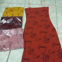Đầm body in chữ thun cotton 4 chiều mịn