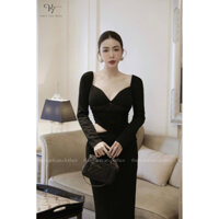 Đầm body khoét eo đen 𝐀𝐒𝐇𝐘𝐋𝐄𝐘