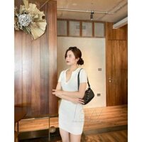 ĐẦM BODY LEN TAY LỞ CỔ V 🌟hang thiết kê 🌟mau sắc: trằng/đen/xanh lá/ xanh/tím/ hồng