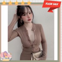 Đầm body len xoắn đai thắt eo V48