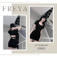 Đầm Body Ngắn - Váy Body Đen Xẻ Hở Lưng Sexy - Mico