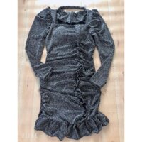 ĐẦM BODY NHŨ KIM TUYẾN (SIZE S-M-L-XL) NHÚNG THÂN PHỐI BÈO TAY DÀI VÒNG CỔ HÀNG THIẾT KẾ