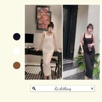 Đầm body nhún eo - Chất thun mịn đẹp
