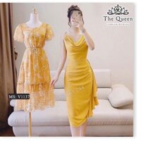 Đầm body nữ 2 dây bèo chất phi bóng - PHAMAR FASHION