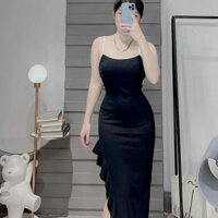 Đầm Body Nữ 2 Dây Dáng dài Xẻ Tà Thanh Lịch, Váy Nữ Ôm Siêu Tôn Hack Dáng Đi Chơi D117 MAHALA