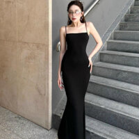 Đầm Body Nữ 2 Dây Ôm Dáng Suông Dài, Váy Nữ Chất Mềm Mịn Cao Cấp Sang Chảnh Basic D106 LOCACO