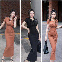 Đầm Body Nữ Maxi Cổ Vuông Thời Trang, Váy Đầm Nữ Dáng Dài Tôn Dáng Đầm Dự Tiệc Đi Chơi D115 MAHALA