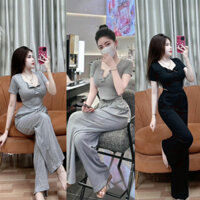 Đầm Body Nữ Mix Quần Ống Suông Dài Tay Ngắn, Váy Nữ Cổ Vuông Khuy Cài Thiết Kế Năng Động D118 NAVATY