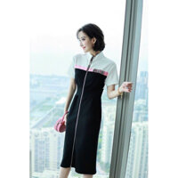 Đầm body phối khoá đính đá. Nhập QC