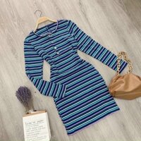 ĐẦM BODY POLO SỌC MÀU