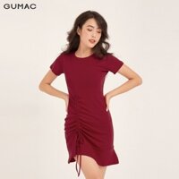 Đầm body rút dây GUMAC đơn giản năng động Free SIZE 43-53kg