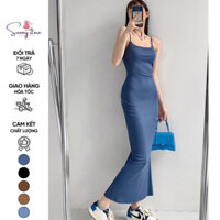 Đầm body sexy đuôi cá 2 dây mặc mùa hè (LV188)