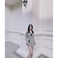 Đầm body sọc khoéc vai 😋😋 chất thun ôm siêu tôn dáng.