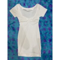Đầm body thun màu trắng
