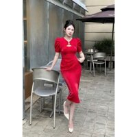 ĐẦM BODY THUN PHỐI TAY NHÚN HÀNG THIẾT KẾ BAO ĐẸP