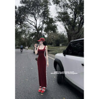 Đầm body thun sọc dáng dài