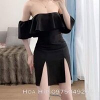 Đâm body trễ vai xẻ đùi 2 bên