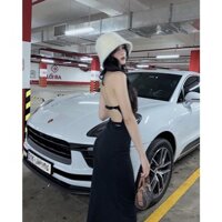Đầm body yếm Miu.n Clothes dáng dài thun gân co dãn