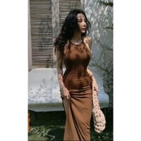 Đầm body yếm xẻ tà (SN137)