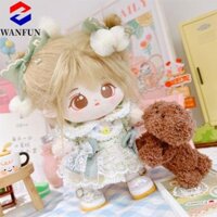 Đầm búp bê Cotton RADIANTEDGE, Quần áo DIY Váy ngọt ngào Quần áo búp bê Cotton 20cm, Váy thêu chéo búp bê Mũ nón Dress Up Idol Dolls Váy phụ kiện búp bê