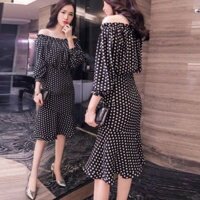 ĐẦM CHẤM BI TRỄ VAI ĐUÔI CÁ