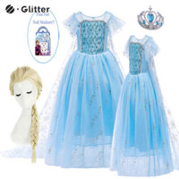 Đầm Cho Trẻ Em Bé Gái Váy Công Chúa Frozen Anna Elsa Trang Phục Hóa Trang Bé Gái Quần Áo Dài Áo Choàng Tóc Giả Sinh Nhật Năm Mới Quà Tặng Đảng Quần Áo Trẻ Em