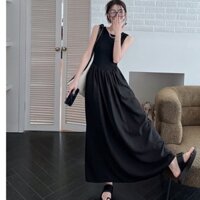 💕ĐẦM CHỮ A VÁY XOÈ NHÚN THÂN CÓ TÚI ĐEN SIÊU HOT GM💕GIMI (Kèm ảnh thật)