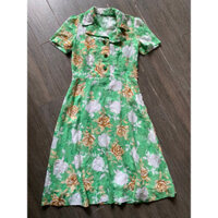 Đầm cổ somi hoa