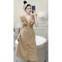 ĐẦM CỔ TIM XẾP LY NGỰC KÈM ẢNH THẬT