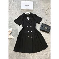 Đầm cổ vest sếp ly đuôi cá