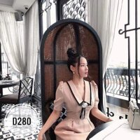 Đầm cổ vest viền D280 size L -XXL