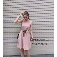 Đầm cổ yếm dây đan eo