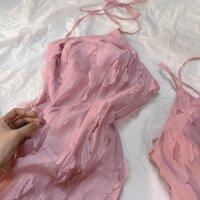 đâm cổ yếm hoa hồng đính hoa