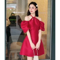 Đầm Cổ Yếm Khoét Giọt Lệ Chất Liệu Mát Mùa Hè
