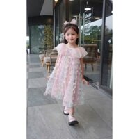 Đầm công chúa dáng suông phủ cánh bướm A113, Váy công chúa thiết kế tiểu thư