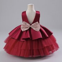 Đầm Công Chúa Dự Tiệc Giáng Sinh Năm Mới Cho Bé Gái